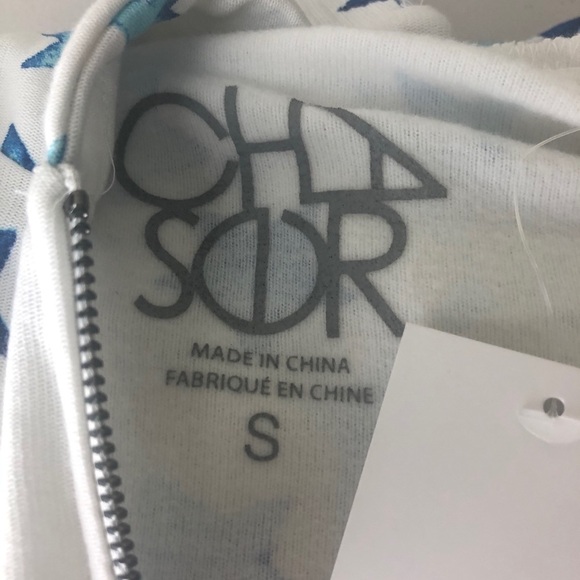 CHASER NWT INDIGO BLUE STAR HOODIE SWEATSHIRT S M - Picture 6 of 9